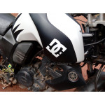 DC logo sticker decal for bikes, cars, helmets ( Pair of 2 stickers )